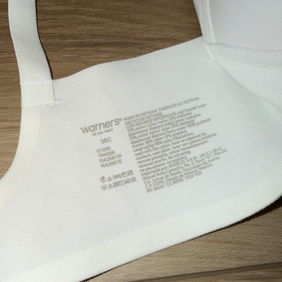 Warner’s Elegant White Women's Bra size 38C - Picture 4 of 5